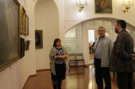 Сегодня Национальную галерею посетили Олег Колпащиков и Марк Офран